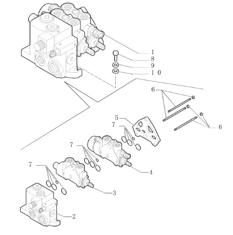 87558567 - Сектор гидрораспределителя