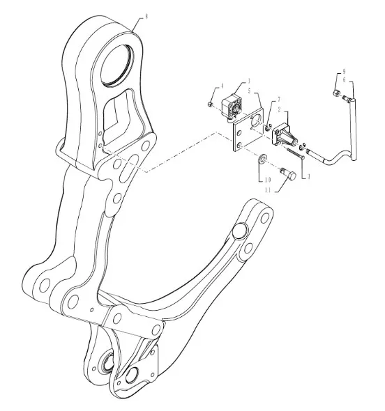 87499922 - Тяга датчика угла накл. навески задн. T8./Mg