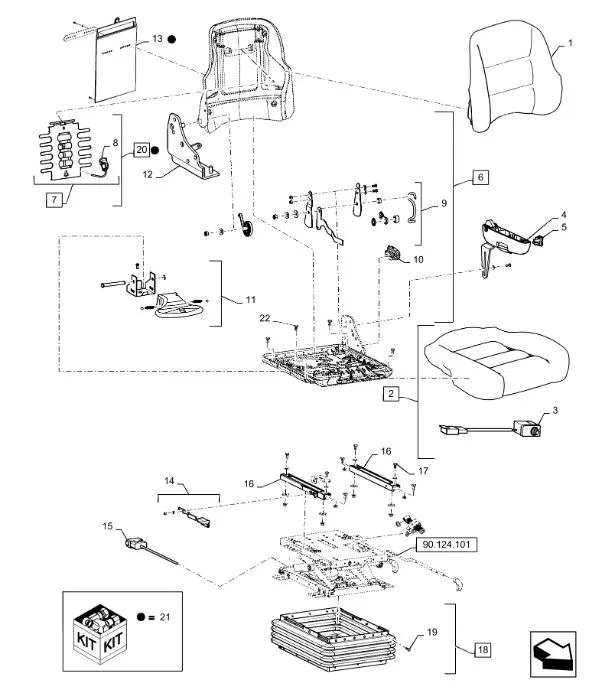 47598645 - Спинка сиденья