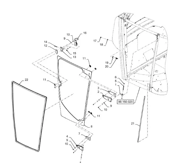 47956183 - Лобовое стекло кабины